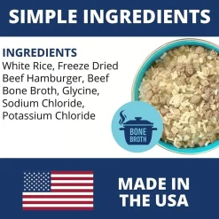 Under the Weather Rice, Hamburger & Bone Broth Freeze Dried Bland Diet for Dogs, 6-oz