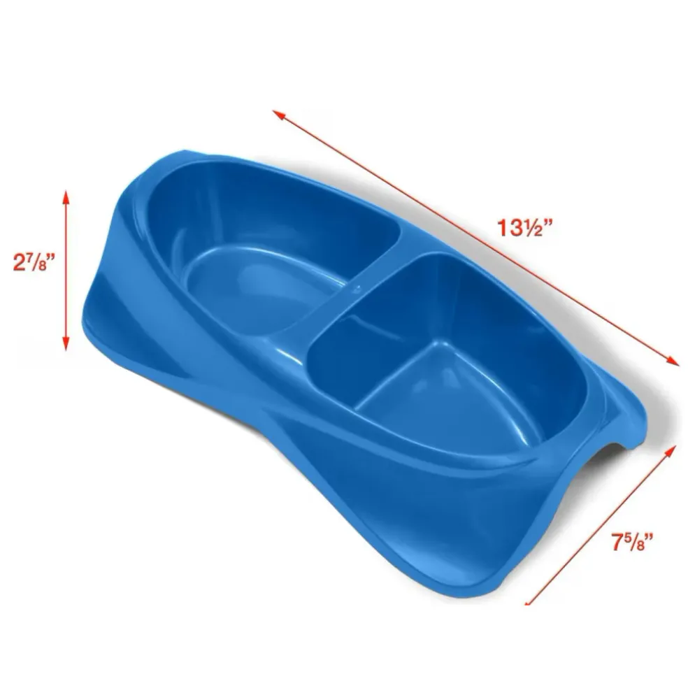 Van Ness Plastics Lightweight Double Dish, Assorted Colors
