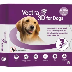 Vectra 3D Flea and Tick Spot Treatment for Dogs & Puppies, 56-95 lbs