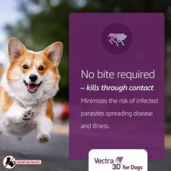 Vectra 3D Flea and Tick Spot Treatment for Dogs & Puppies, 56-95 lbs