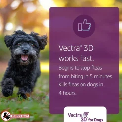 Vectra 3D Flea and Tick Spot Treatment for Dogs & Puppies, 56-95 lbs