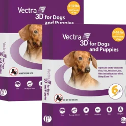 Vectra 3D Flea and Tick Spot Treatment for Dogs & Puppies, 5-10 lbs