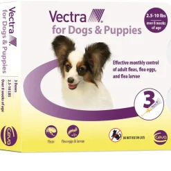 Vectra Flea and Tick Spot Treatment for X-Small Dogs & Puppies, 2.5-10 lbs
