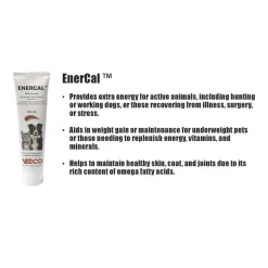 Vedco Enercal High Calorie Gel Supplements for Dogs & Cats, Malt Flavor, 4.25 oz