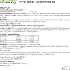 Vetality Stop the Runs Chewables for Dogs, 6 count