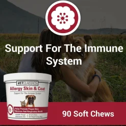 Vet Classics Allergy Skin & Coat Soft Chews for Dogs & Cats (90 chews)