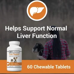 Vet Classics Liver Support for Dogs & Cats (60 Chewable Tablets)