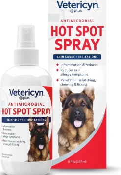 Vetericyn Plus Antimicrobial Hot Spot Spray For Dogs & Cats (8 oz)