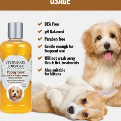Veterinary Formula Solutions Puppy Love Gentle & Tearless Shampoo For Dogs & Cats (17 oz)