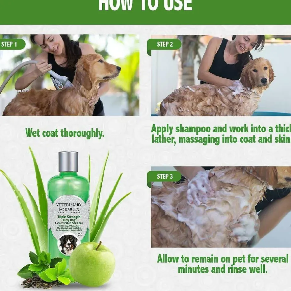 Veterinary Formula Solutions Triple Strength Concentrated Shampoo For Dogs (17 oz)