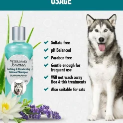 Veterinary Formula Solutions Soothing & Deodorizing Oatmeal Shampoo For Dogs & Cats (17 oz)