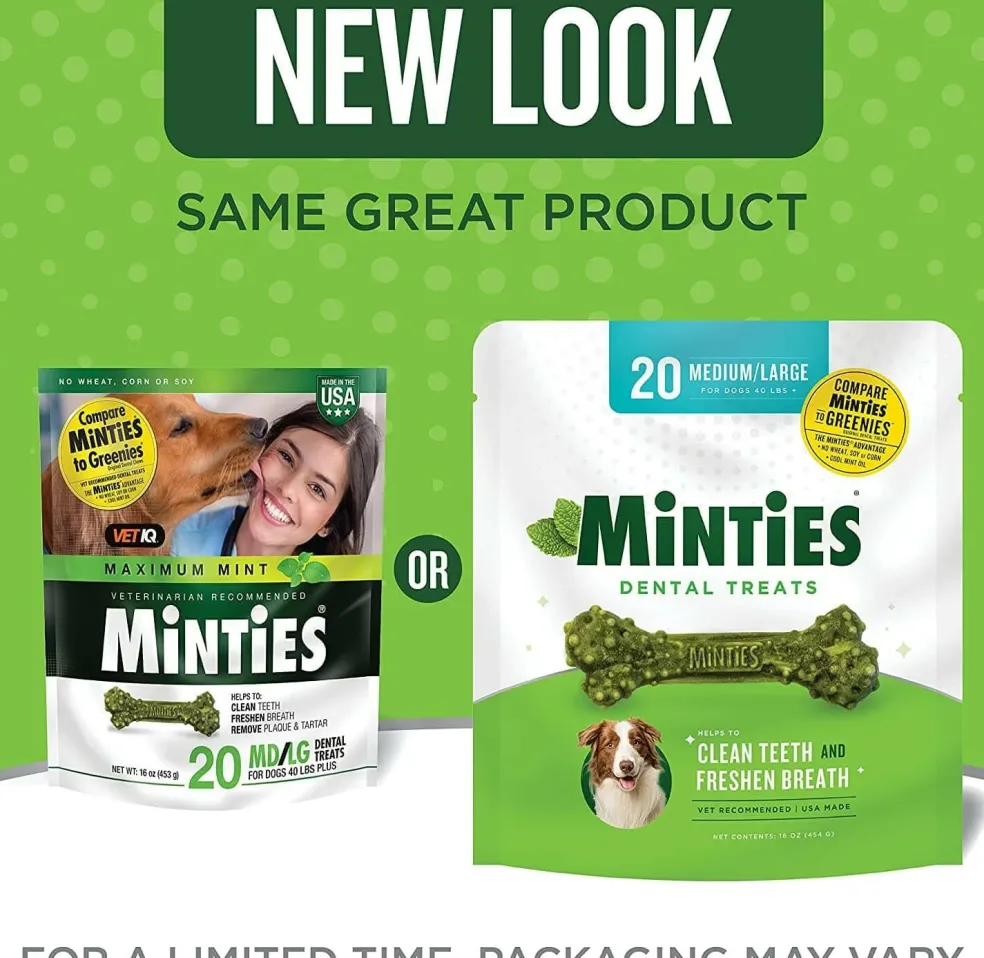 VetIQ Minties Dental Treats for Medium & Large Dogs