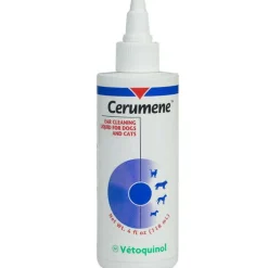 Vetoquinol Cerumene Ear Cleansing Liquid for Dogs and Cats (4 oz)