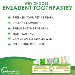 Vetoquinol Enzadent Enzymatic Poultry-Flavored Toothpaste for Dogs & Cats (90g tube)