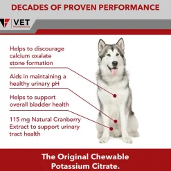 V.E.T Pharmaceuticals K-CIT-V Plus Cranberry Chewable Tablets for Dogs, 100-count
