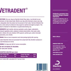 Vetradent Beef Rawhide Dental Chews for Medium Dogs (11-25 lbs)