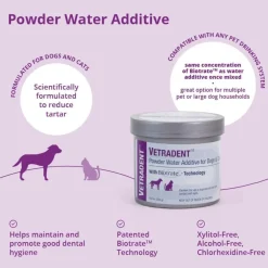 Vetradent Powder Water Additive for Dogs & Cats (10.6 oz)
