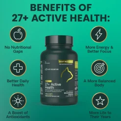 VetriScience 27+ Active Health NuCat Multivitamin Tablets for Cats (90 Chewable Tablets)