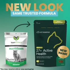 VetriScience 27+ Active Health NuCat MultiVitamin Chews for Cats (30 Soft Chews)