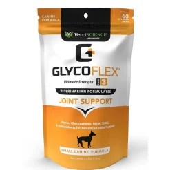 VetriScience Extra Strength Healthy Hip & Joint GlycoFlex 3 Joint Supplement for Dogs (60 Chews)