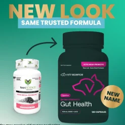 VetriScience Extra Strength Gut Health Vetri Mega Probiotic Capsules for Dogs & Cats