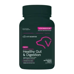 VetriScience Extra Strength Healthy Gut & Digestion Tablets for Dogs (120 Chewable Tablets)