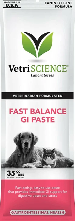 VetriScience Fast Balance G.I. Paste Gastrointestinal Support for Cats & Dogs (35 cc)