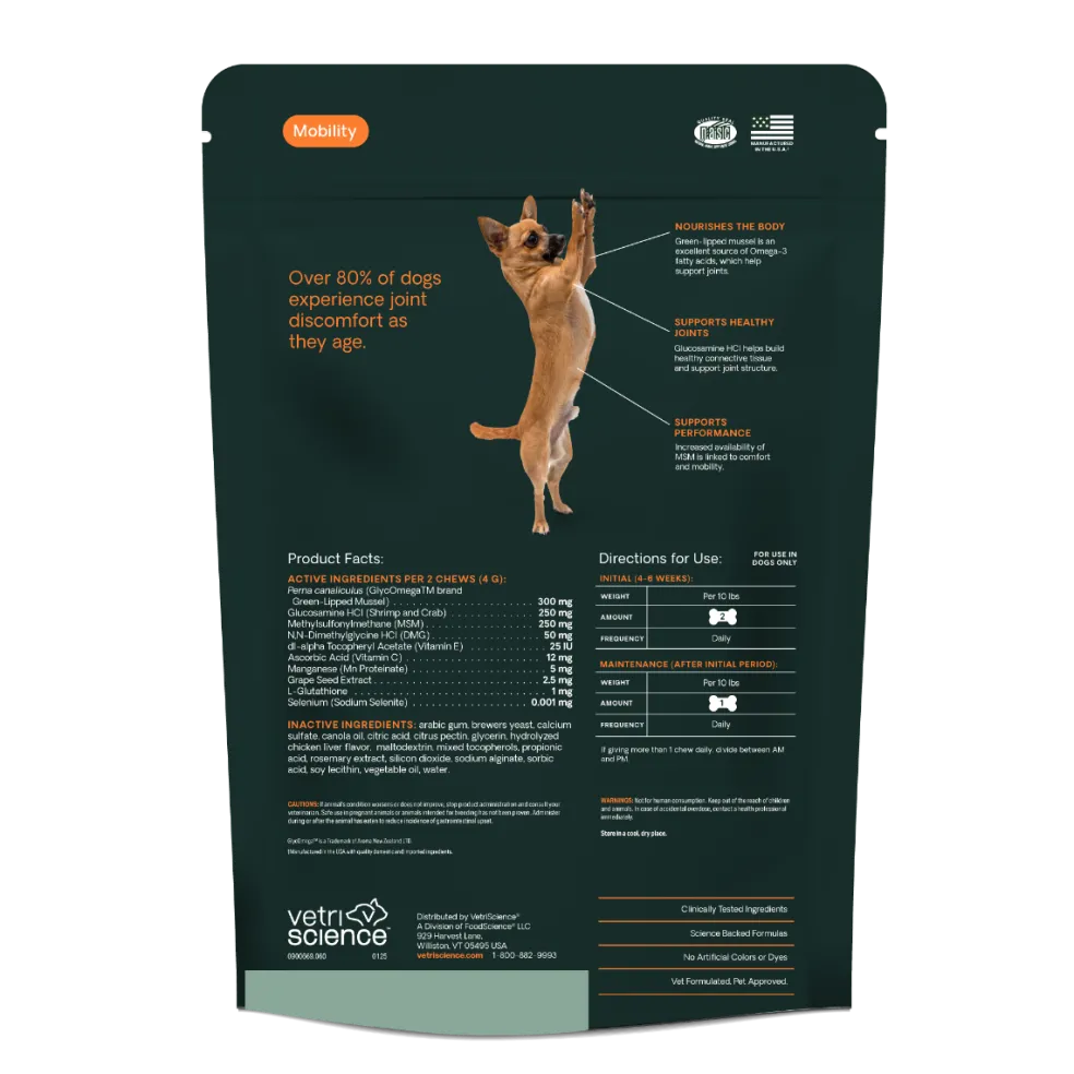 VetriScience GlycoFlex 3 Joint Supplement for Small Dogs (60 soft chews)