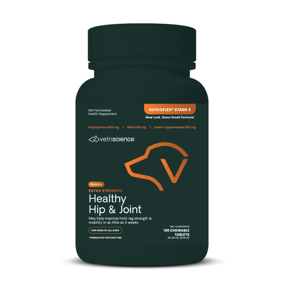 VetriScience GlycoFlex Stage 3 Joint Supplement for Dogs (120 chewable tablets)