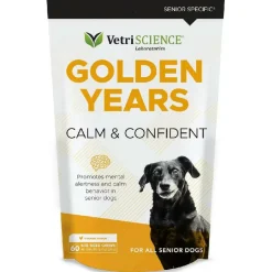 VetriScience Golden Years Calm & Confident Behavior Chew Supplement for Senior Dogs (60 chews)
