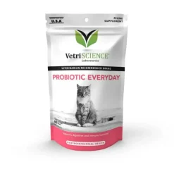 VetriScience Gut Healthy Probiotic Everyday Supplement for Cats (60 chews)