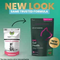 VetriScience Gut Healthy Probiotic Everyday Supplement for Cats (60 chews)