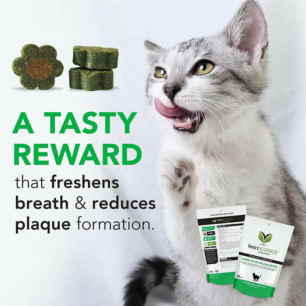 VetriScience Perio Plus Feline Dental Bites (60 count)