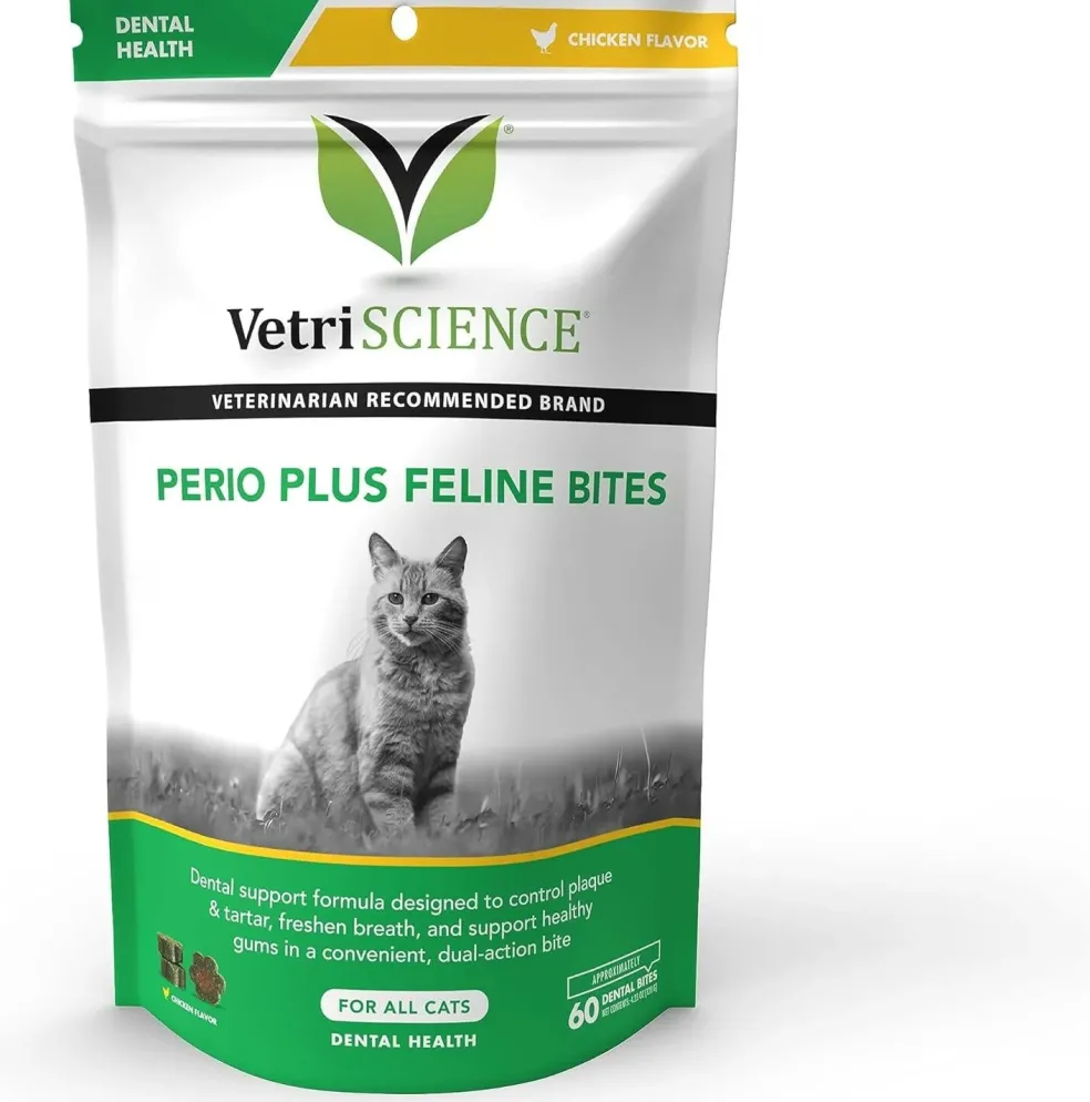 VetriScience Perio Plus Feline Dental Bites (60 count)