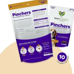 VetriScience Pinchers Pill Hiding Treats for Dogs, Peanut Butter (45 ct)