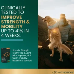 VetriScience Ultimate Strength Healthy Hip & Joint GlycoFlex Plus Soft Chews for Dogs, Duck Flavor