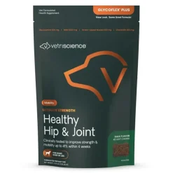 VetriScience Ultimate Strength Healthy Hip & Joint GlycoFlex Plus Soft Chews for Dogs, Duck Flavor