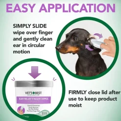Vet's Best Ear Relief Finger Wipes for Dogs (50 ct)
