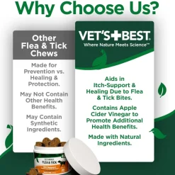 Vet's Best Flea & Tick Itch Support Supplement for Dogs (60 soft chews)
