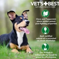 Vet's Best Flea & Tick Spot Treatment for Medium Dogs 16-40 lbs (4 doses)