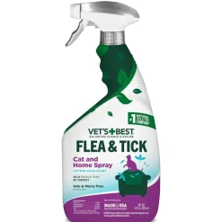 Vet's Best Flea & Tick Spray For Cat and Home - Cotton Spice Scent (32 oz)