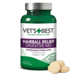 Vet's Best Hairball Relief Tabs For Cats (60 tablets)
