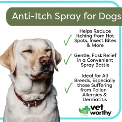 Vet Worthy Anti-Itch Spray for Dogs 8 oz
