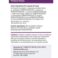 Visbiome Vet High Potency Probiotic Capsules for Pets, 40-count