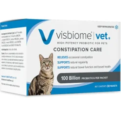 Visbiome Vet High Potency Probiotic Packets Constipation Care for Cats, 30-count