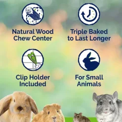 Vitakraft Crunch Sticks Fruit & Honey Flavor Treats for Guinea Pigs, 2 Sticks