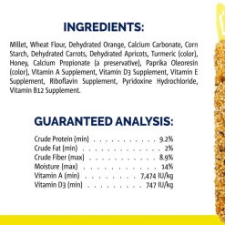 Vitakraft Crunch Sticks Orange & Apricot Flavor Treats for Parakeets, 2 Sitcks