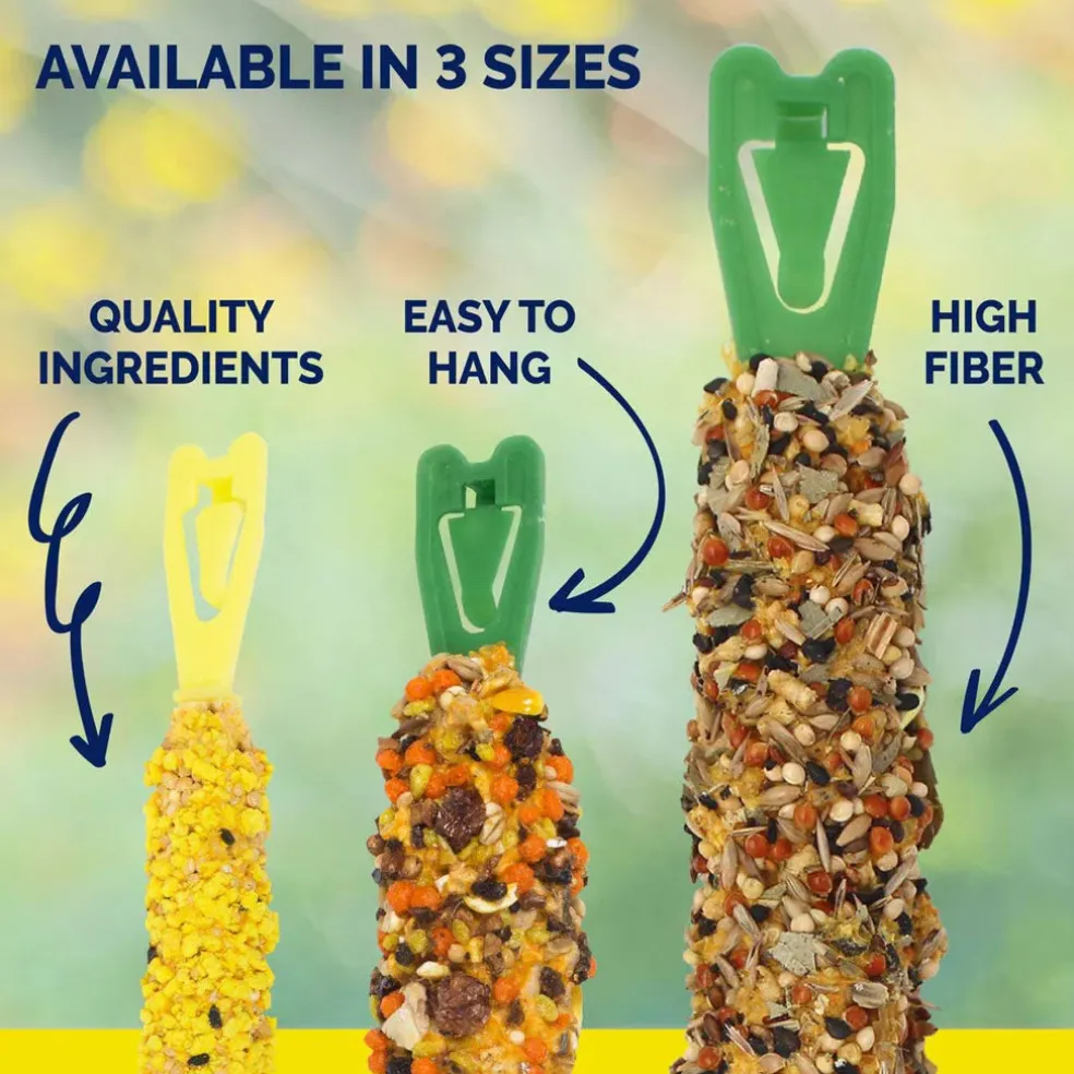 Vitakraft Curnch Sitcks Apricot & Peach Flavor Treats for Cockatiels, 2 Sitcks