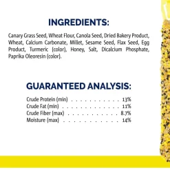 Vitakraft Curnch Sitcks Egg & Honey Flavor Treats for Canaries & Finches, 2 Sitcks