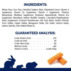 Vitakraft Slims with Carrot Nibble Stick Treats for Rabbits, Guinea Pigs & Other Small Animals